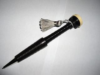 Bagpipe Drone Top Pen African Blackwood Handmade Gift