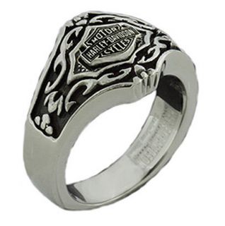 Womens Harley Davidson Gothic Stainless Steel Ring. STR6784