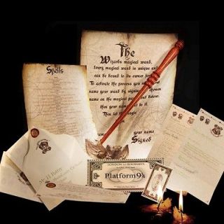 Harry Potter style Real Wooden wand & Full Hogwarts Acceptance Letter