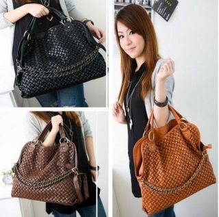   PU leather Weaved Style Lady women HandBags Totes bag shoulder bags
