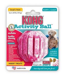 NEW KONG Puppy Activity Ball Dog Toy Small Colors may Vary