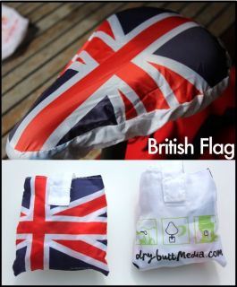   2012 DryButt waterproof bicycle saddle seat cover Union Jack design