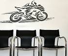 Raceing Motorcycle Vinyl Home Decor Wall Sticker Decal Mural