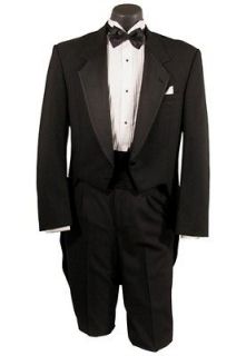 39 L Black Tuxedo Tailcoat Halloween Costume Tux Tail Coat Dracula 