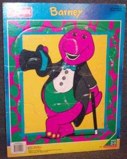 Playskool BARNEY ALL DRESSED UP 6 PC FRAME PUZZLE