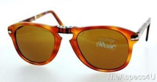 NWT PERSOL 714 SUNGLASSES FOLDING 96/33 SIZE 54 AUTHENTIC AND NEW 