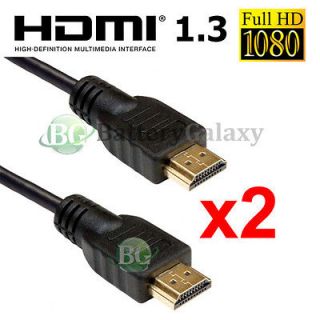 2x GOLD 25 Foot HDMI Cable For PS3 XBOX LCD Plasma HDTV