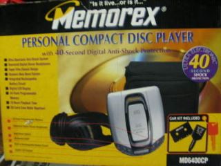   PORTABLE CD PLAYER W CAR KIT AC ADAPTER+NOISE CANCELING HEADPHONE