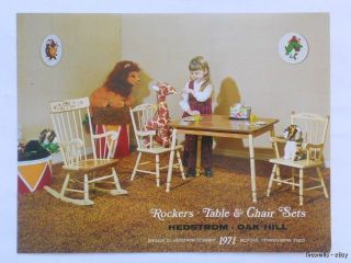 Vintage 1971 Hedstrom Children Furniture Catalog Rockers Tables Chairs 