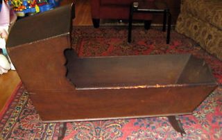 ANTIQUE WOOD BABY CRIB CRADLE 1700S 18C PICKUP ONLY NY
