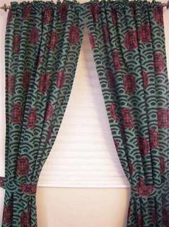 Drapery Green Red Multi 84 Length Magic Dragon Oriental Curtains With 