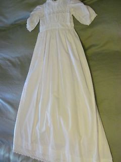 Antique 1800s Baby Christening Gown Dress~Looong Skirt~Hmade Eyelet 