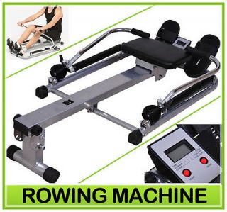Soozier Rowing Machine Build Cardio Endurance Health Fit W/ Hydraulic 