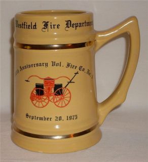 WESTFIELD FIRE DEPARTMENT 100th Anniversary MUG 7 20 75