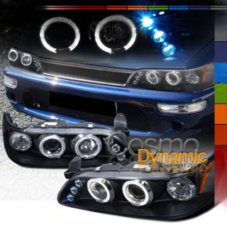 LED 93 97 COROLLA HALO PROJECTOR HEADLIGHTS LAMPS PAIR (Fits Toyota 