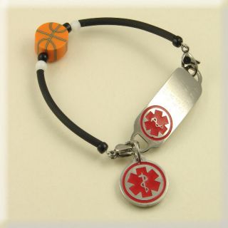 NBA Basketball Red Balance Sports Wristband Rubber Bracelet Hand Chain