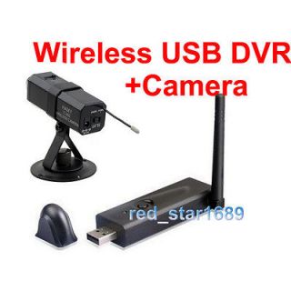   Wireless CCTV USB DVR Receiver+2.4GHz Wireless Camera spy 4 channel