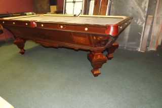 Antique Brunswick Billiards 8 Pool Table Brilliant Novelty