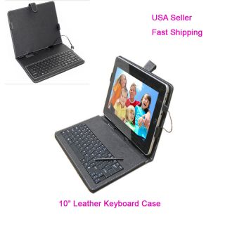 New 10 inch 10.2 USB Keyboard Leather Case For Tablet PC Android MID 