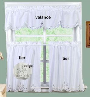   Lace Kitchen Curtain Valance & 24 Tiers 3PCS Creative Linens
