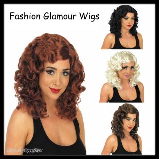 Ladies 1940s Sexy Glamour Wig   Grease, WW2, 20s, 30s, 50s Fancy 