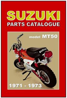 SUZUKI Parts Manual MT50 1971 1972 1973 Minibike Replacement Spares 