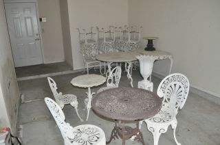   WROUGHT IRON PATIO GARDEN FURNITURE CAST IRON CHAIRS TABLES MORE