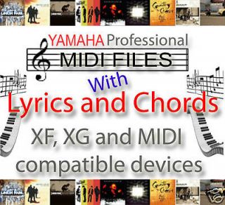 000 MIDI FILES WITH CHORDS LYRICS GM GM2 XG XF