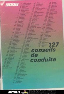 1976 1977 ? Fiat 127 Features Brochure French Cartoon Format