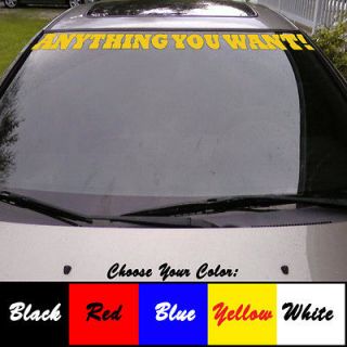 Customized Windshield Text Vinyl Sticker Car Boat Tablet Laptop Decal 