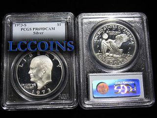 1973 silver dollar in Eisenhower (1971 78)