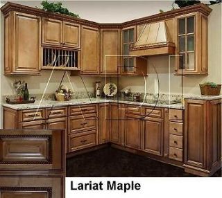 Galley Kitchen Lariat Maple Cabinet Set Rope inlay RTAs All Wood