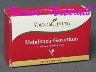   GERANIUM Young Living Essential Oil Natural Cleansing SOAP   3.45 oz