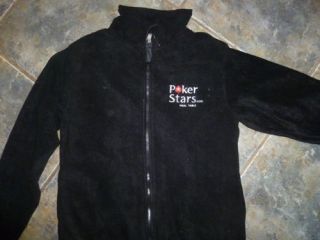 NEW SMALL FLEECE JACKET POKER STARS FINAL TABLE EMBROIDERED