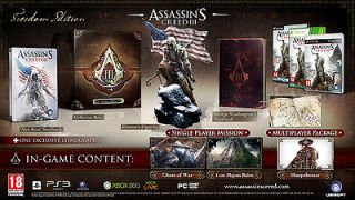 ASSASSINS CREED III. 3 FREEDOM EDITION NEW SEALED PS3 PLAYSTATION 3 