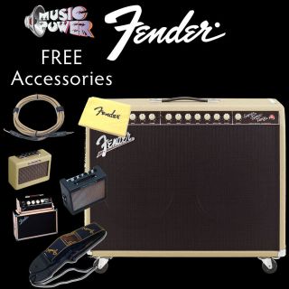 Fender Super Sonic Twin Combo Guitar Amplifer Blonde 2x12 & Free 