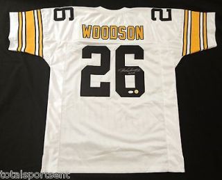 NEW Pittsburgh Steelers ROD WOODSON #26 Signed White Jersey HOF 09 
