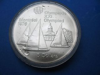 CANADA SILVER 5 DOLLARS 1973 MONTREAL 1976 OLYMPIC GAMES PROOF 