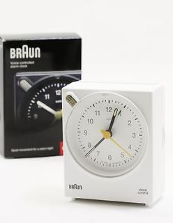 Braun Alarm Clock White AB30 Voice Activated BNC004 NEW