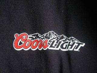 New ( XL ) COORS LIGHT Black DENY Beer T Shirt XL Bar bartender 