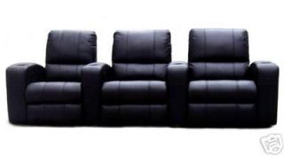 HOME THEATER SEATING GENUINE LEATHER MOVIE SEAT RECLINER CHAIRS 