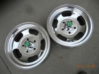 JUST POLISHED 14x7 INDY SLOT MAG WHEELS CHEVY GASSER MAGS FORD DODGE 