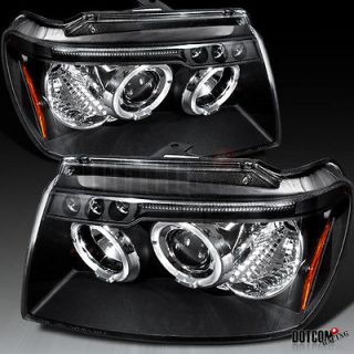   HALO LED PROJECTOR HEADLIGHTS BLK (Fits 2002 Jeep Grand Cherokee