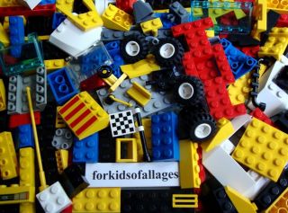 Lego Bulk Lot 100 Mixed Pieces Car Parts Wheels/Tires Bricks Blocks 
