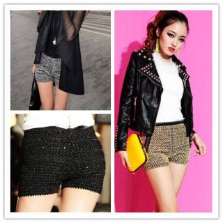 Hot Pants Bling Metallic Sequined Glitter Concealed Zip Bodycon Mini 
