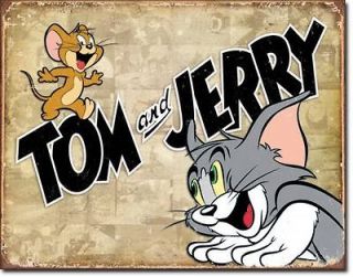 Tom and Jerry Cartoon Vintage Tin Sign Home Decor Large Variety Buy3 