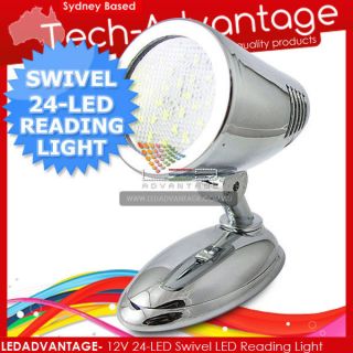   SMD LED CHROME PLATED BOAT CABIN READING SWIVEL LIGHT & INBUILT SWITCH