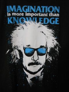 Einstein Mens T shirt XL Imagination is More Important Than Knowledge