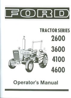 1975 76 77 78 79 80 81 FORD TRACTOR OWNERS MANUAL  SERIES 2600 3600 
