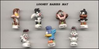 LOONEY TUNES BABY OLD French Set 7 PORCELAIN Figures